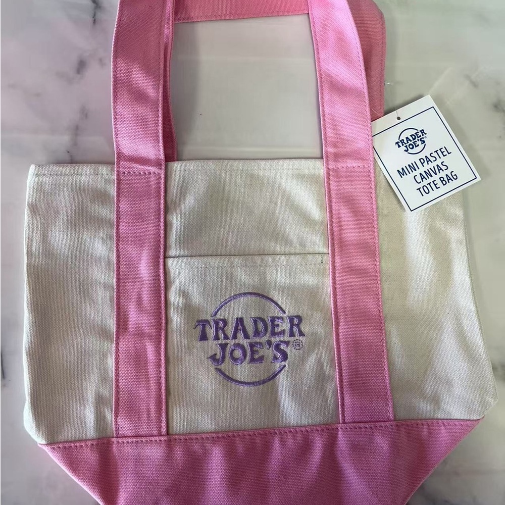 Trader Joe’s Mini Tote- Pastel Pink